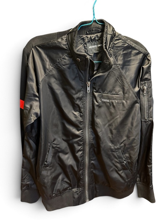 Jackets & Blazers - Vintage black full-zip bomber jacket by Members Only